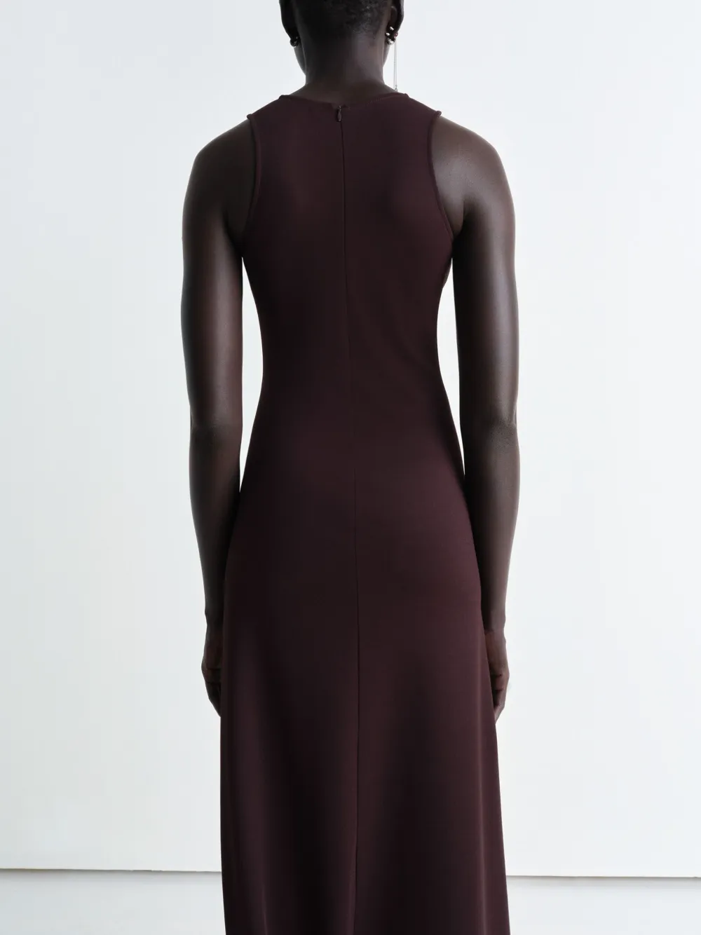LEMAIRE Midi-jurk met gedraaide zoom Rood