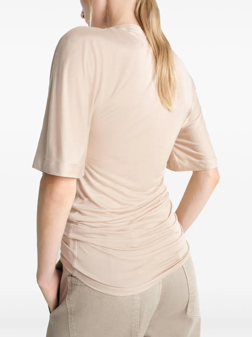 LEMAIRE Foulard T-shirt met korte mouwen Beige