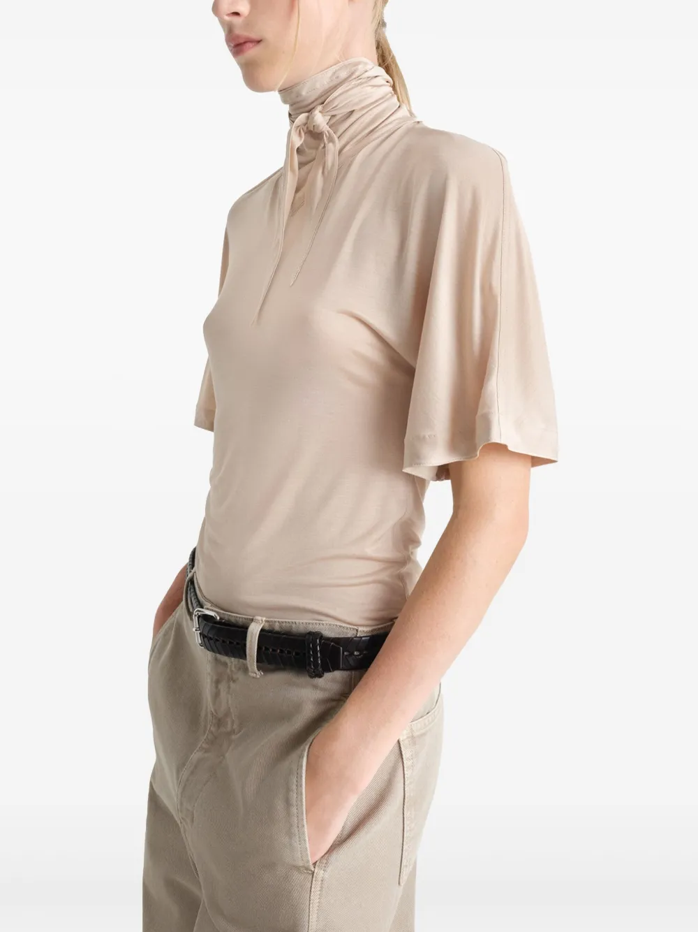 LEMAIRE Foulard T-shirt met korte mouwen Beige
