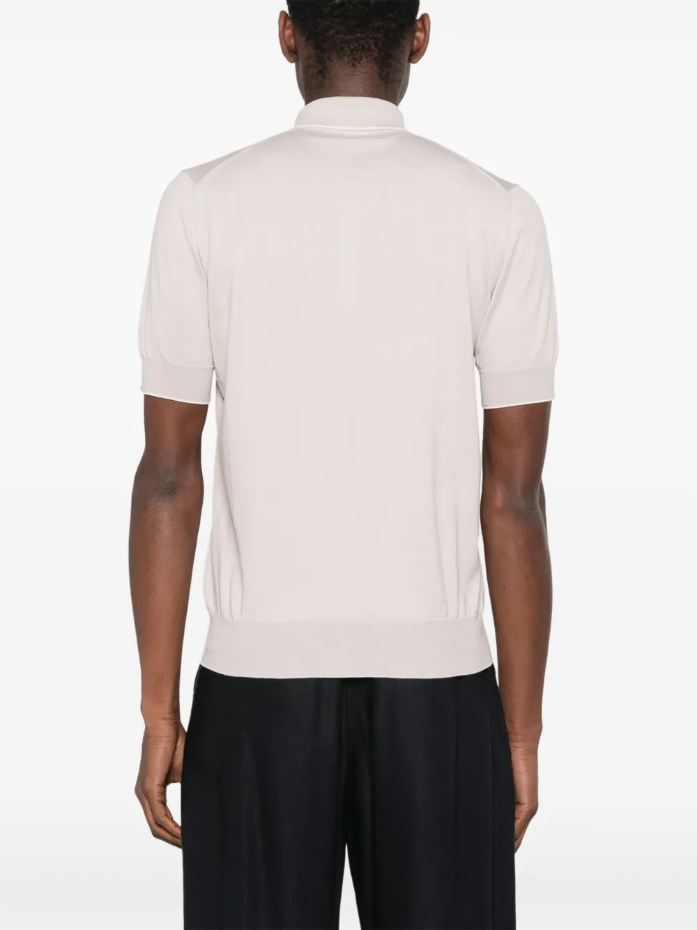 Brunello Cucinelli Fijngebreid poloshirt Beige