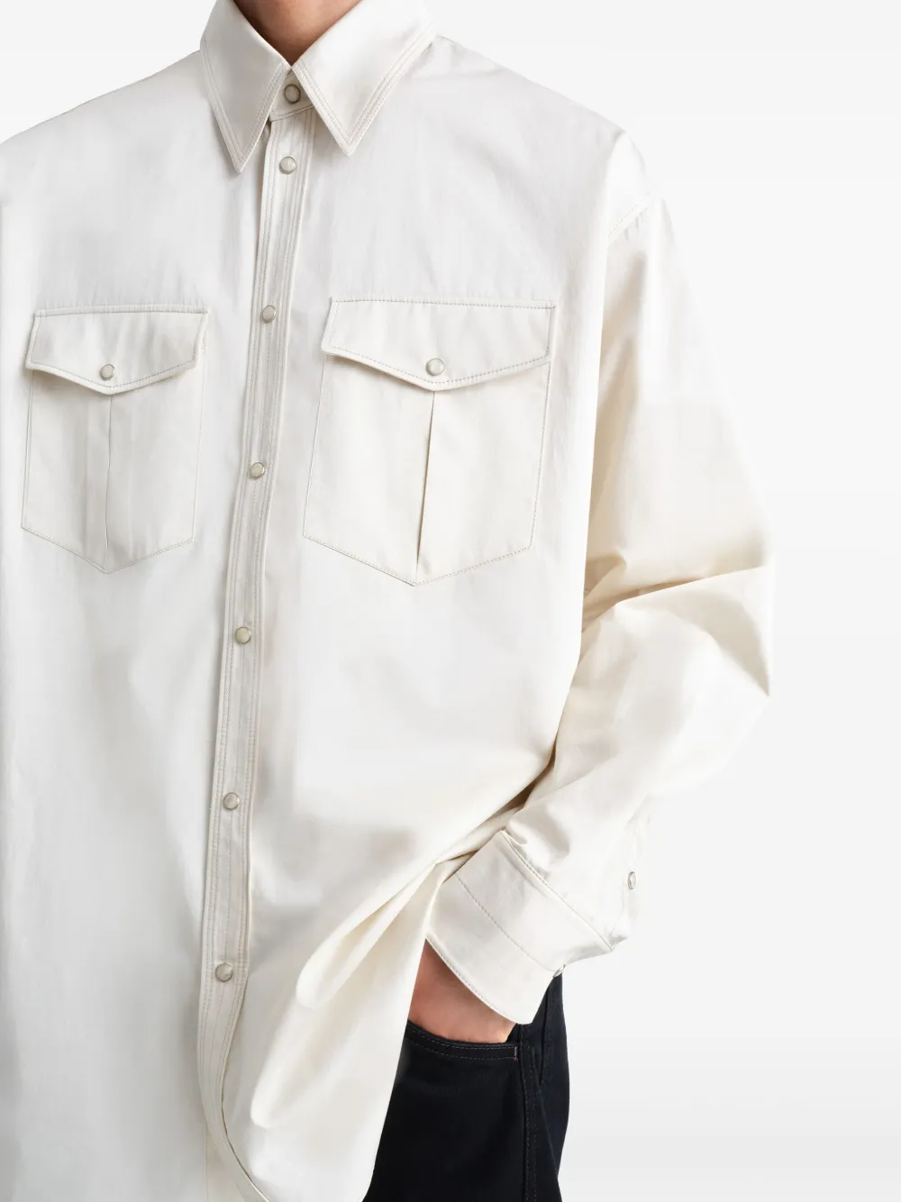 LEMAIRE Cowboy overhemd Beige