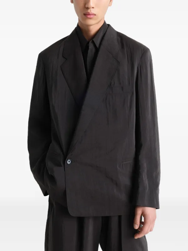 アウターその他 AVANDRESS Lemaire 4-button double check over blazer Unisex Cotton Denim Workwear Blazer – La Garçonne