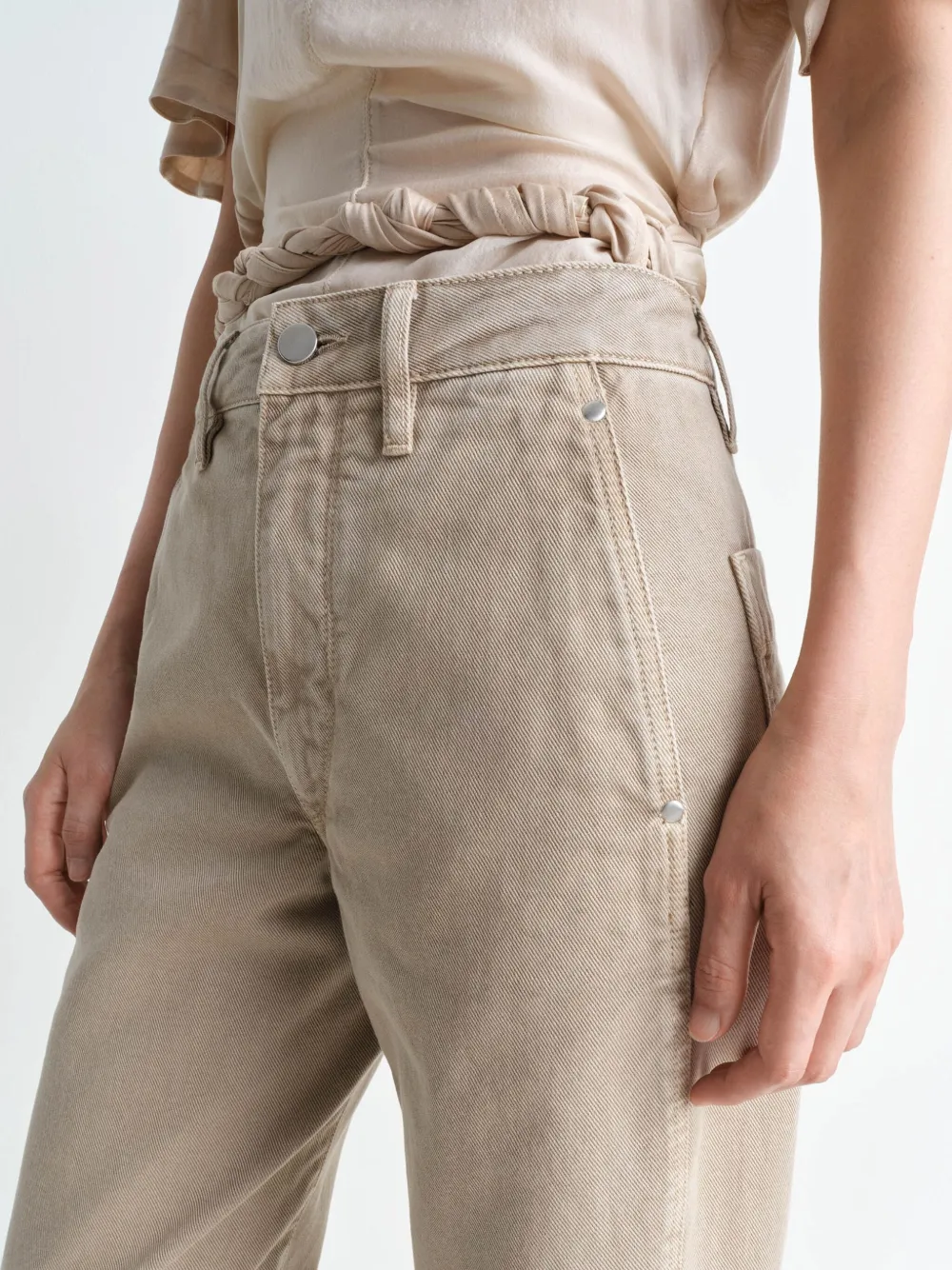 LEMAIRE Twisted broek Beige