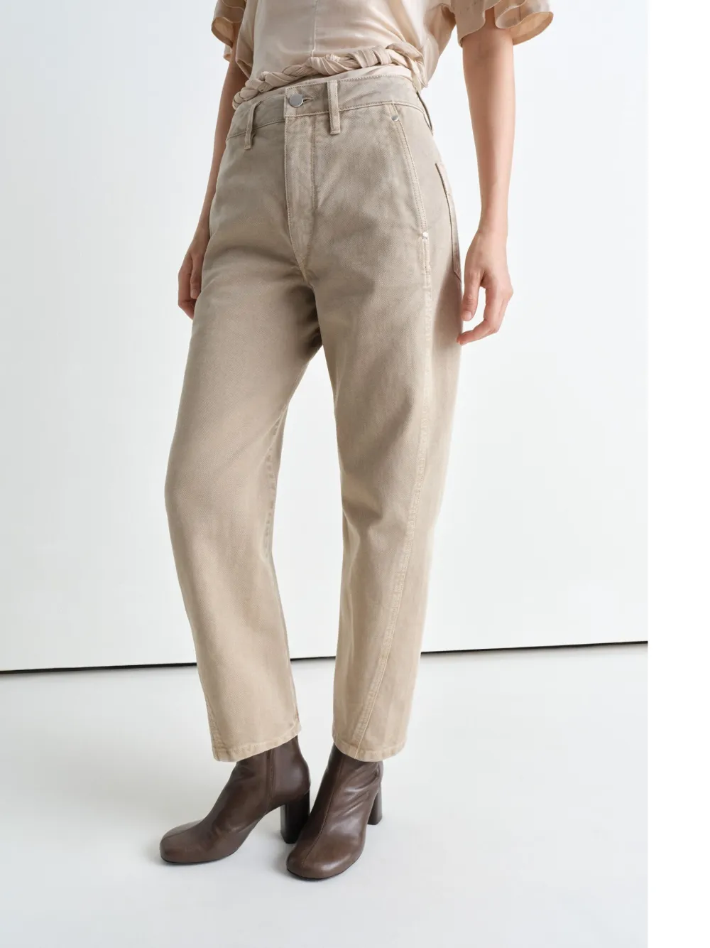 LEMAIRE Twisted broek Beige