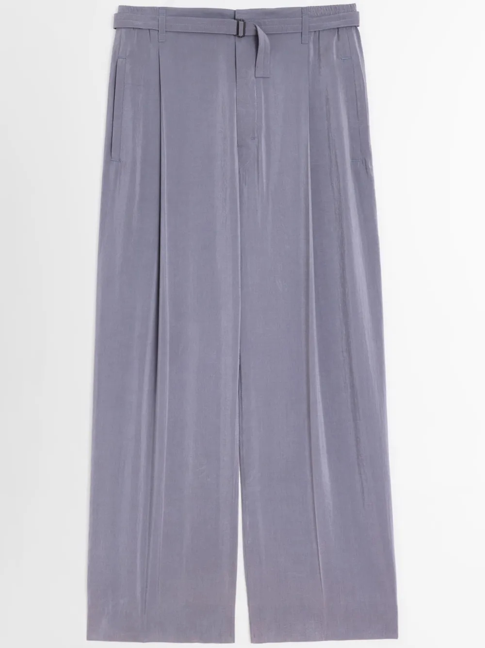 LEMAIRE Pantaloni in seta con cintura - Grigio