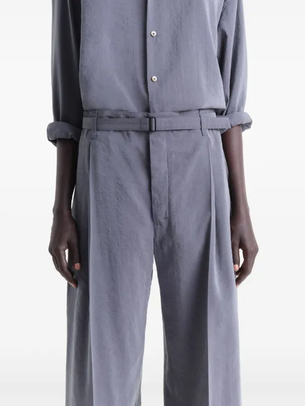 LEMAIRE Silk Belted Pants | Grey | FARFETCH