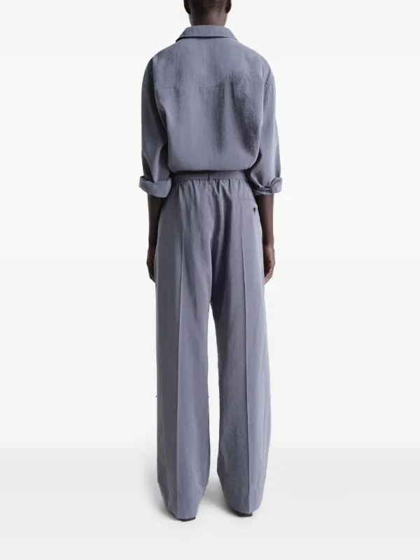 LEMAIRE Silk Belted Pants | Grey | FARFETCH