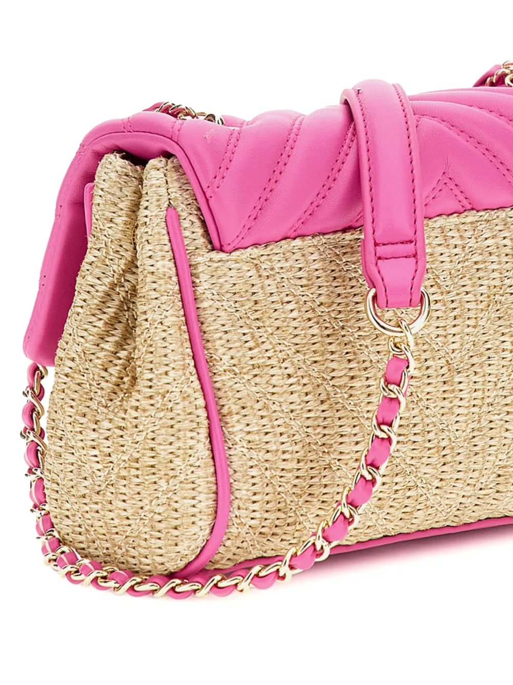 guess kids Straw Flap crossbodytas Roze