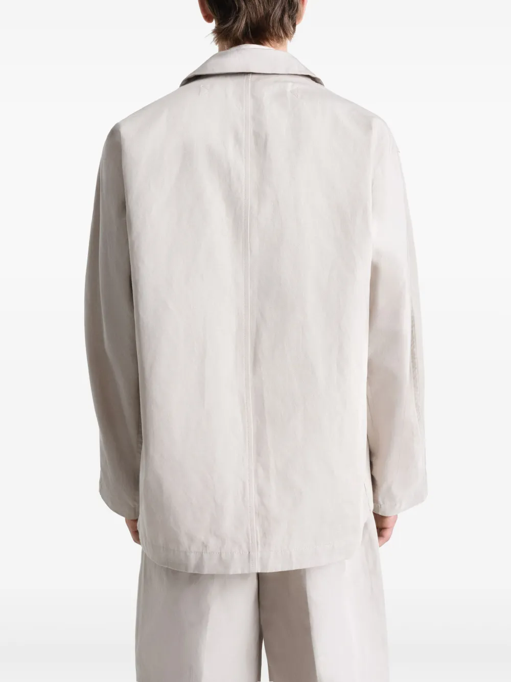 LEMAIRE Shirtjack met gespreide kraag BG200 MASTIC
