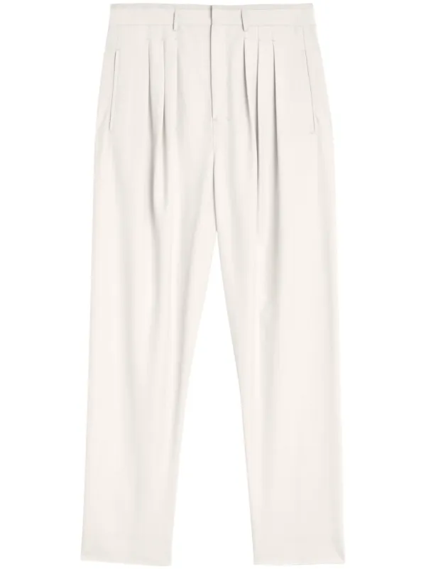 【新品】LEMAIRE / TAILORED PREATED PANTS　L LEMAIRE Pleated Tailored Pants | White | FARFETCH