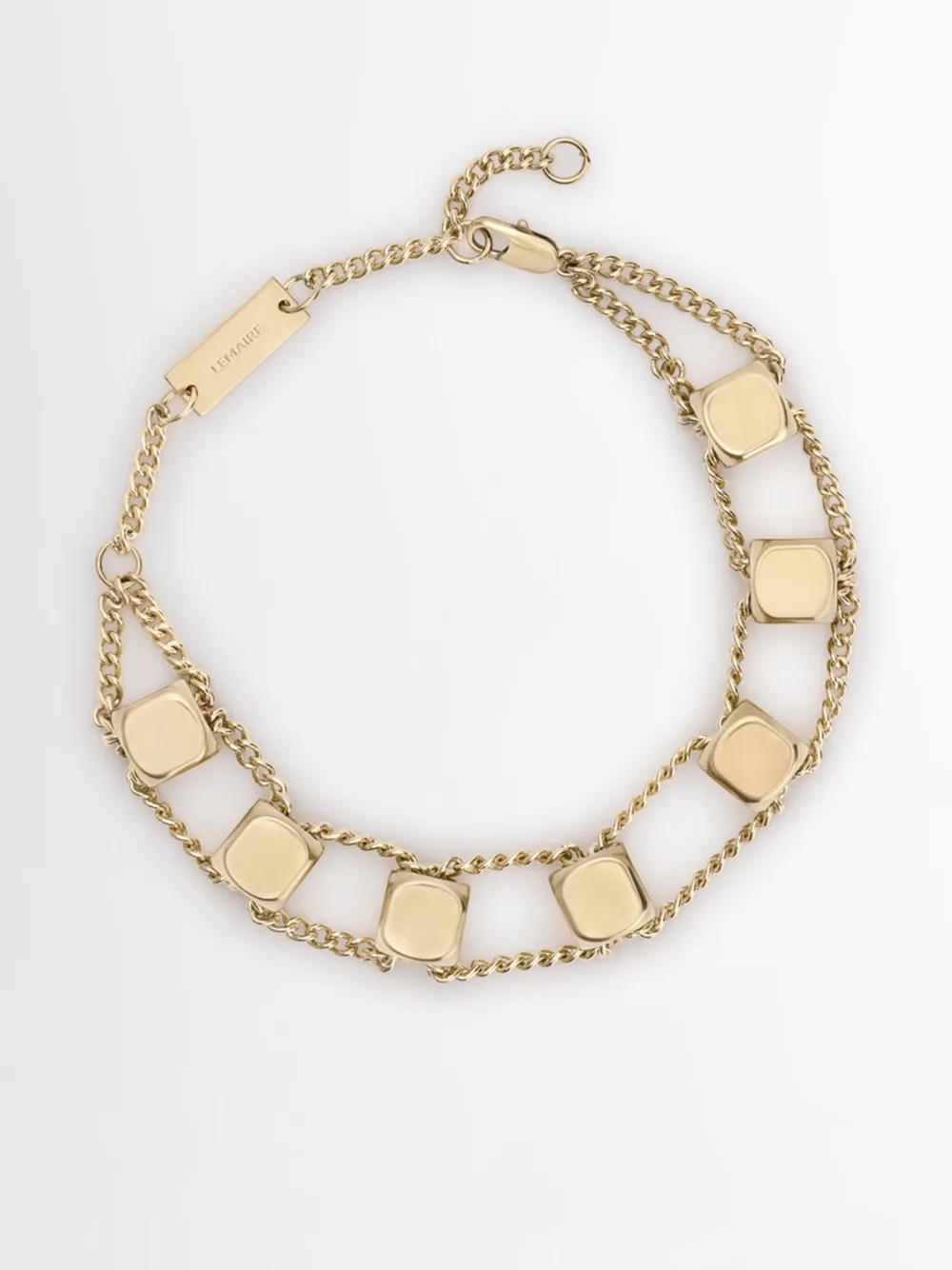 Lemaire Abacus Square Bead Bracelet In Gold