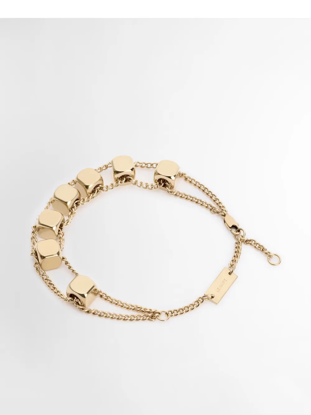 Lemaire Abacus Square Bead Bracelet In Gold