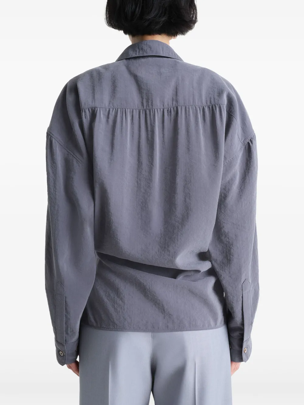LEMAIRE Blouse met gedraaid effect Grijs