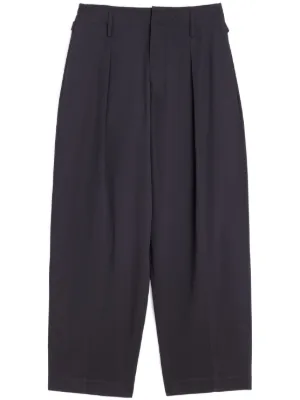 LEMAIRE ルメール ストラップ付きプリーツパンツ コットン 長め LEMAIRE ルメール 22AW Belted Loose Pleated Pantsベルト付