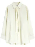 LEMAIRE tie long shirt - White