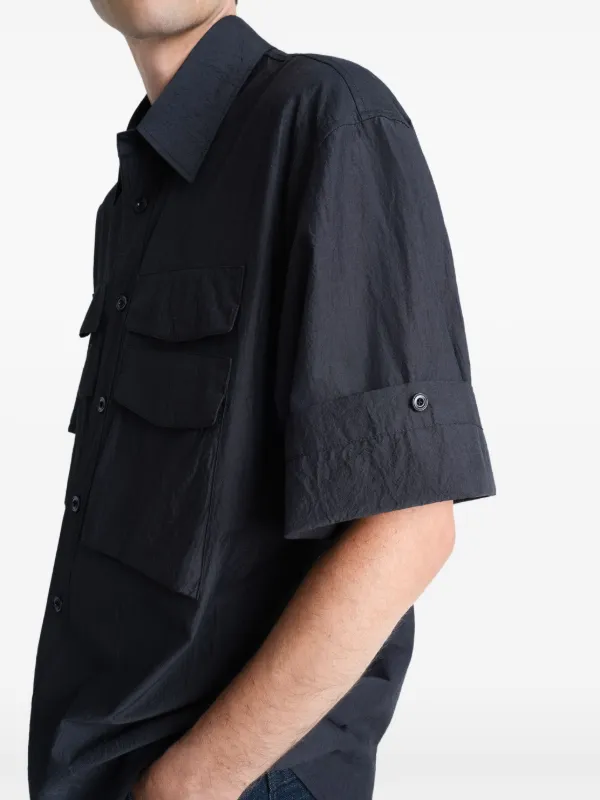 LEMAIRE Crepe Shirt | Black | FARFETCH JO