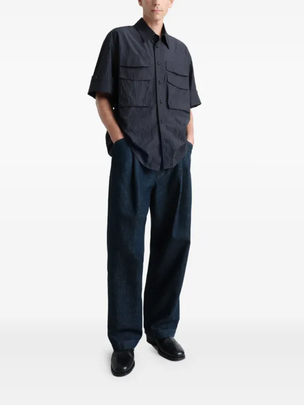 LEMAIRE Crepe Shirt | Black | FARFETCH JO