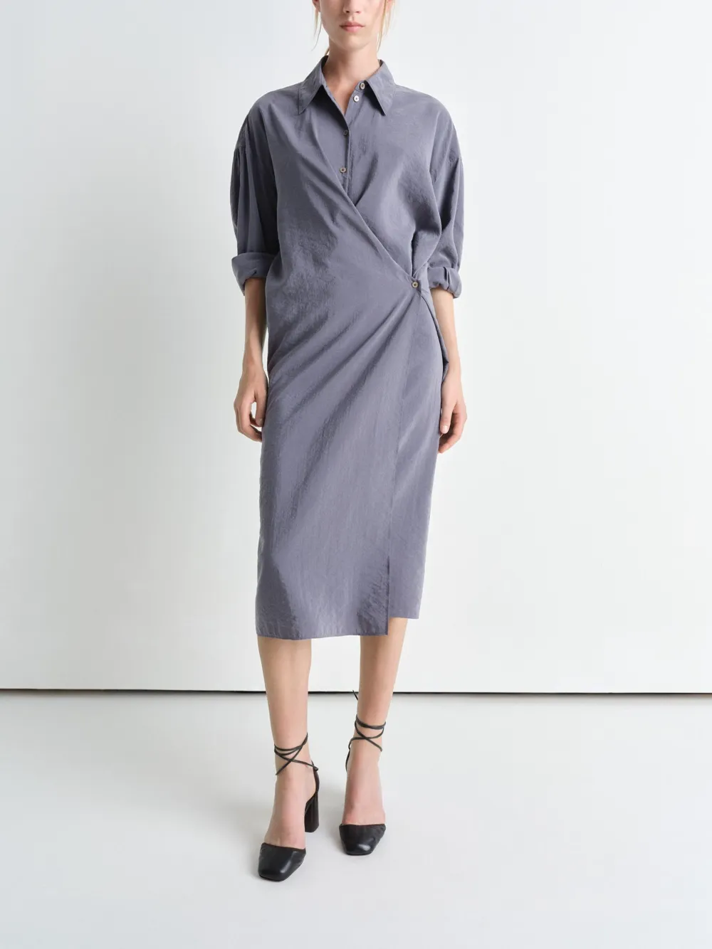 LEMAIRE wrap style dress - Grijs