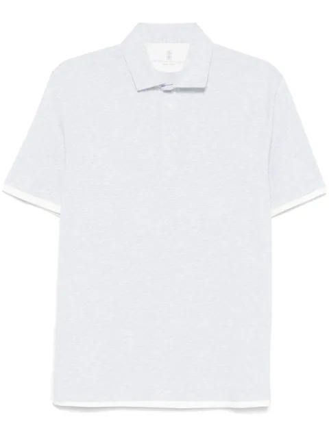 Brunello Cucinelli mélange-effect polo shirt 