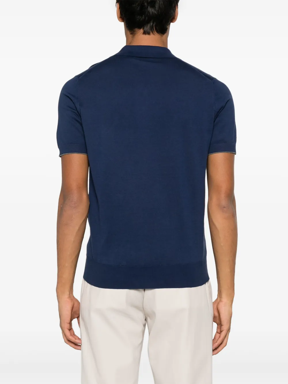 Brunello Cucinelli Fijngebreid T-shirt Blauw