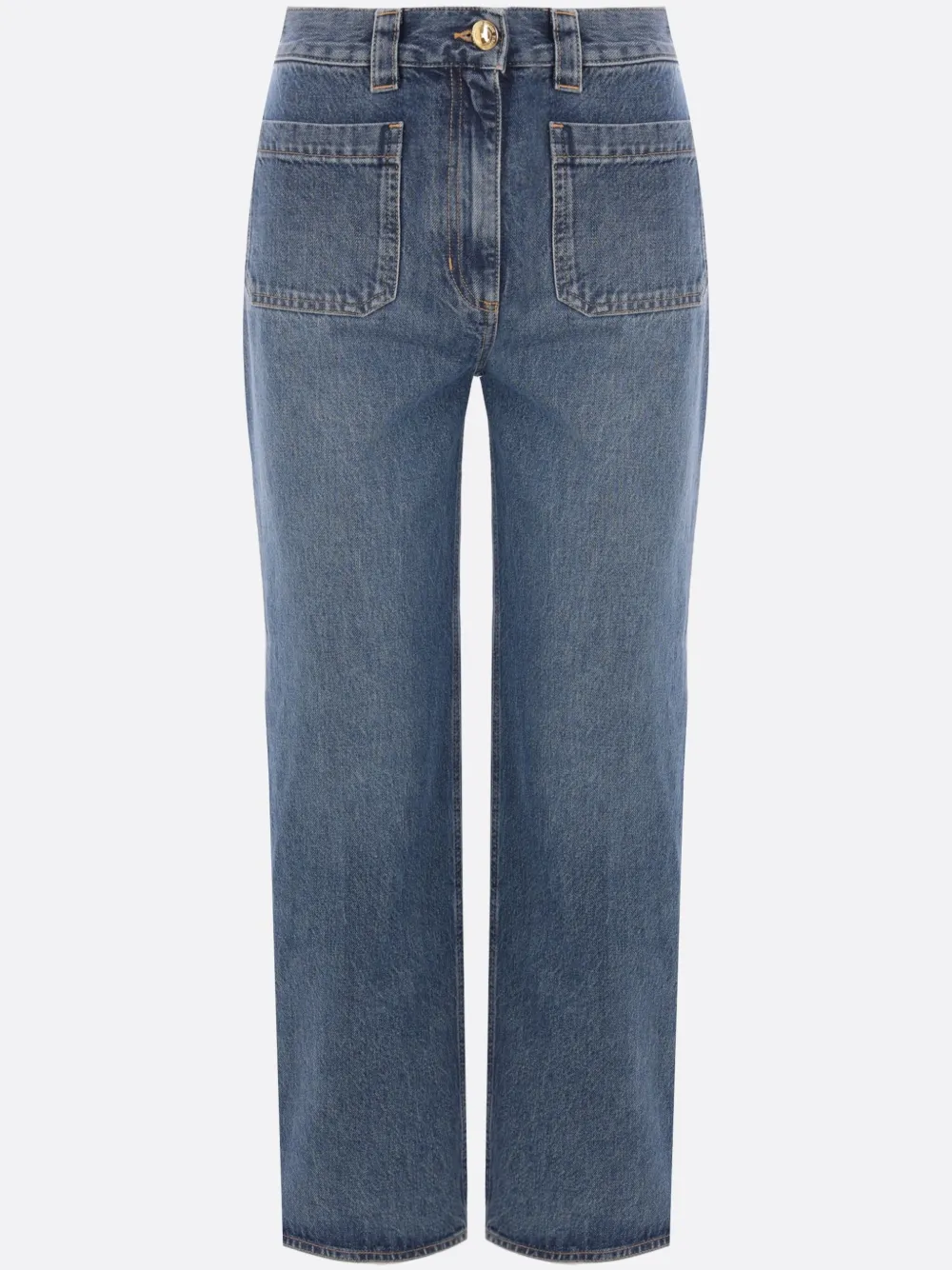 ELISABETTA FRANCHI MID-RISE CROPPED JEANS