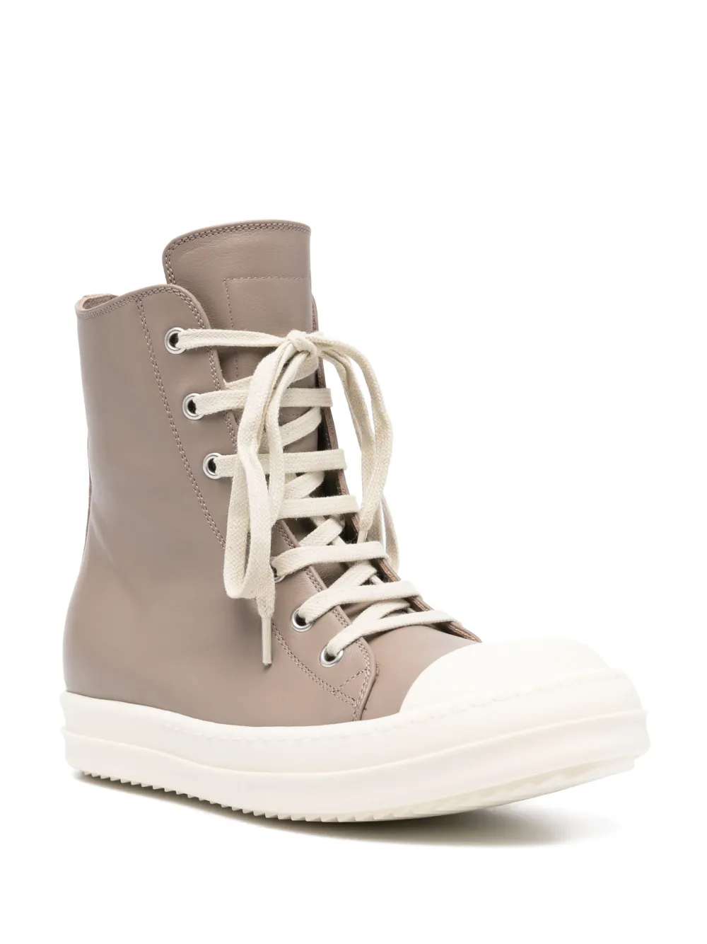 Rick Owens leather sneakers Neutrals