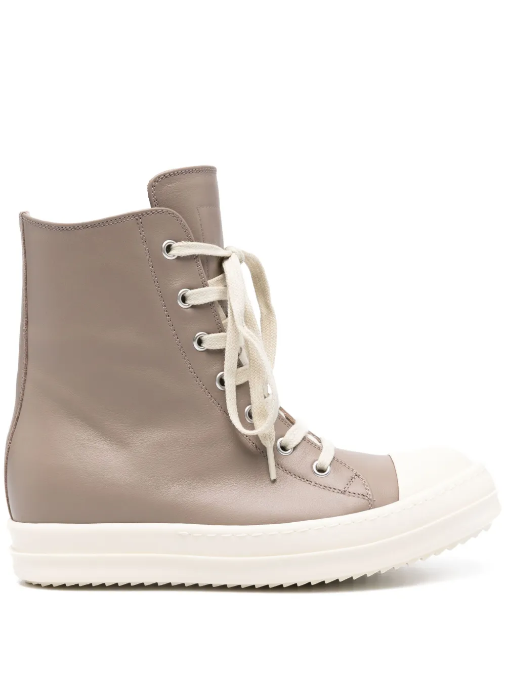 Rick Owens leather sneakers Neutrals