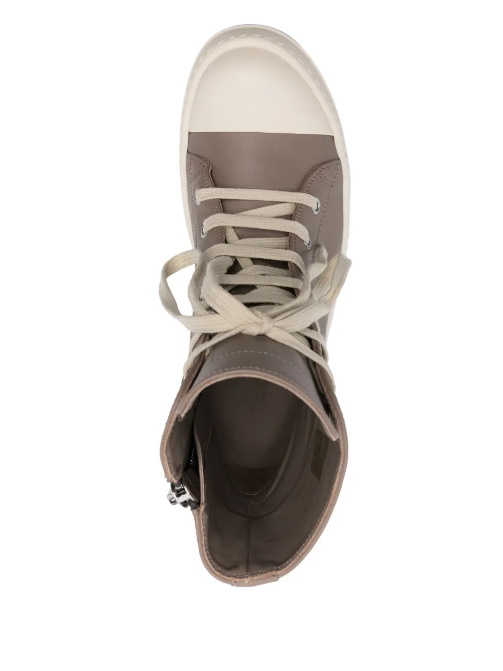 Rick Owens leather sneakers Neutrals