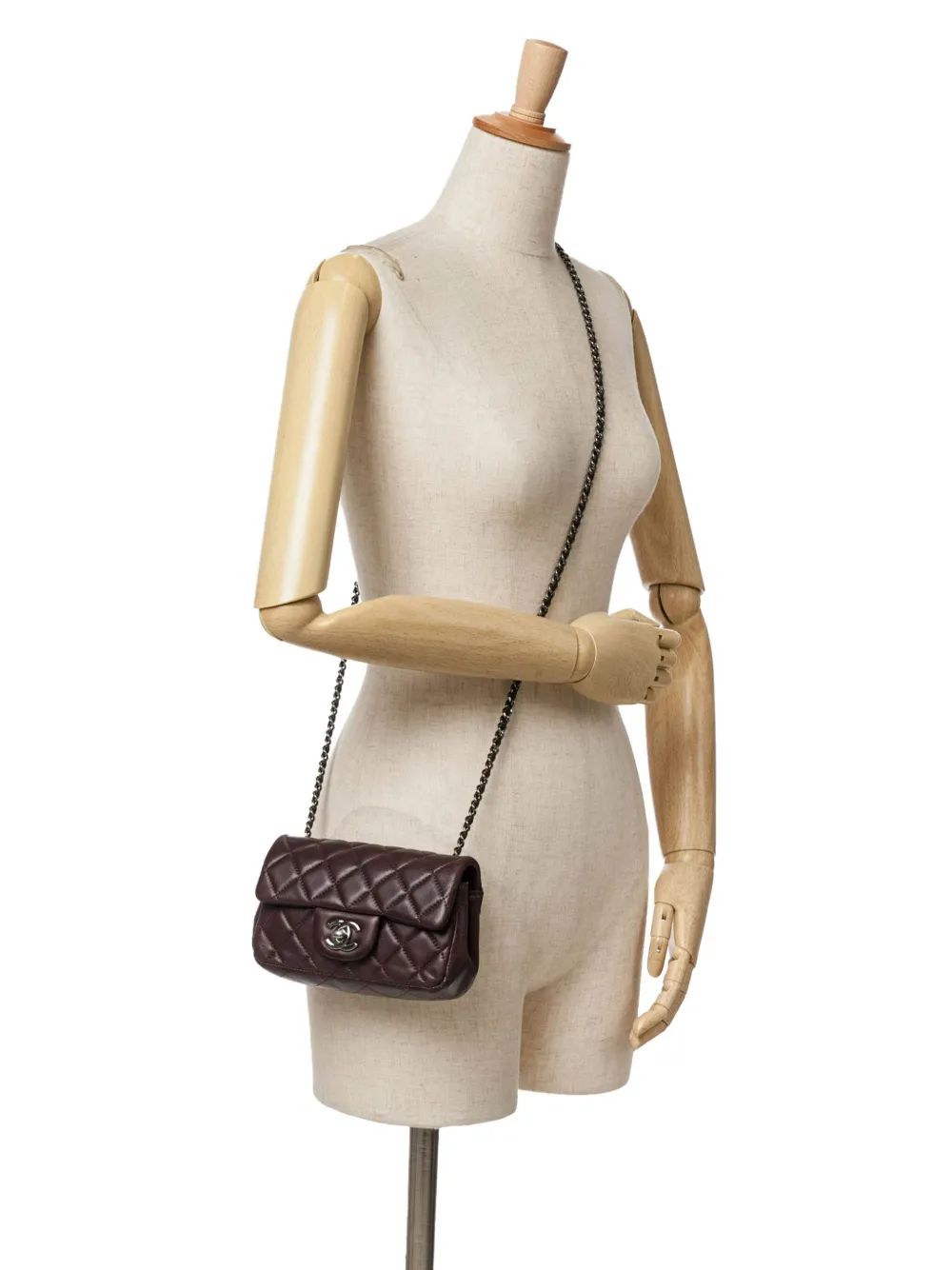 CHANEL Pre-Owned 2011 Extra Mini Classic Flap rechthoekige lamsleren crossbodytas - Paars