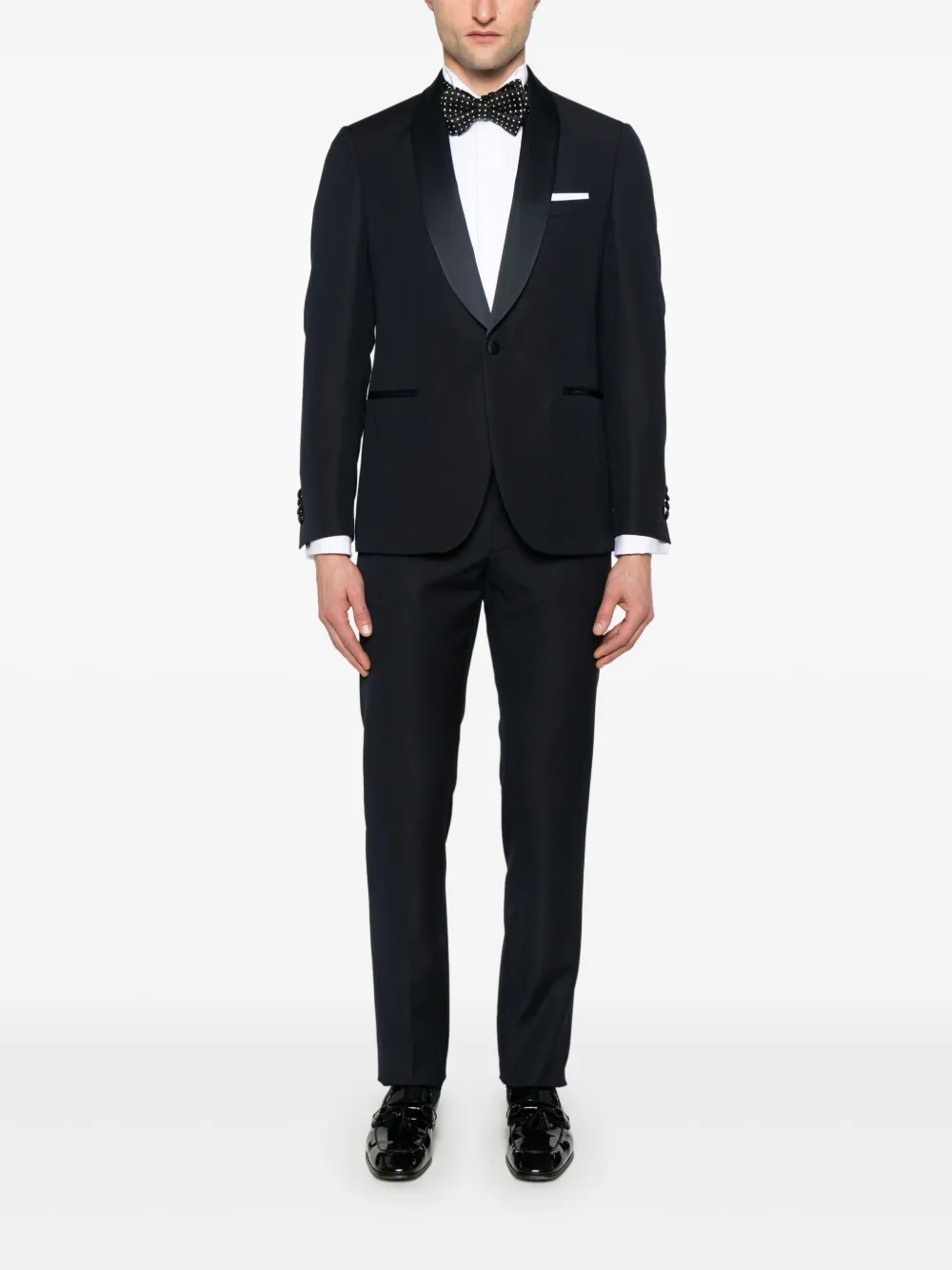 Lardini satin-trim suit | Single Breasted Suits | Image 2
