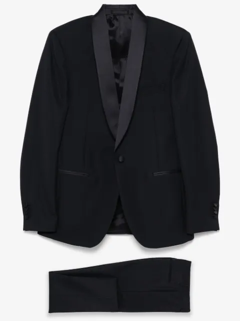 Lardini satin-trim suit