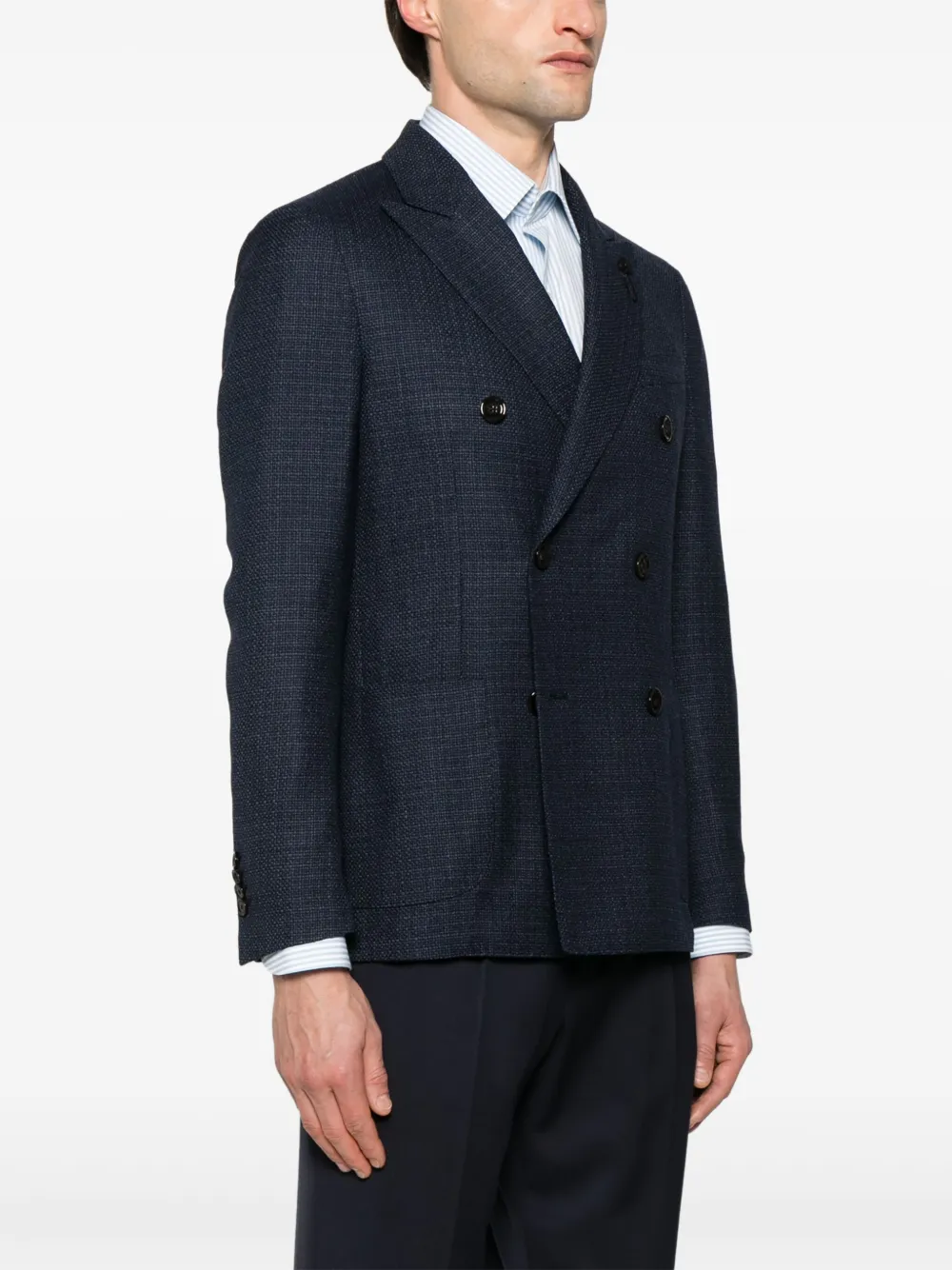Lardini Geruite blazer Blauw