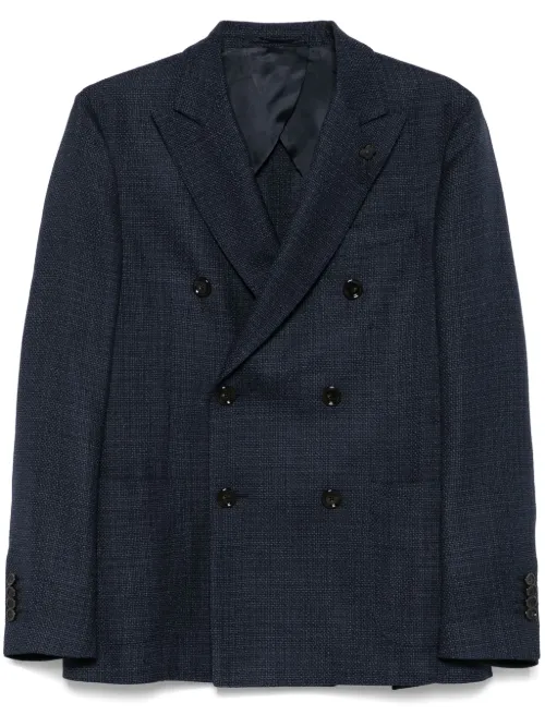 Blazer à minis carreaux - Lardini - Modalova