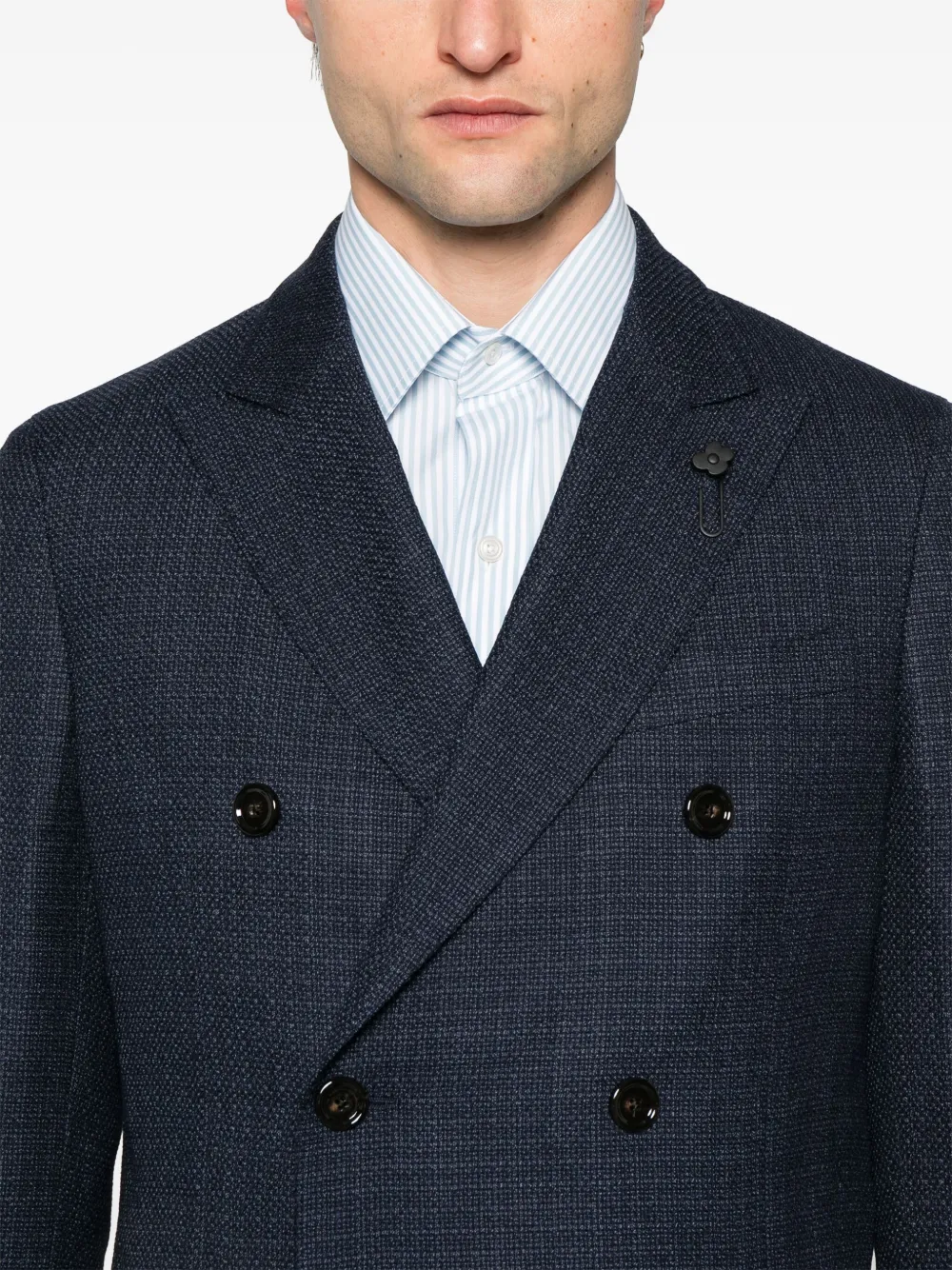 Lardini Geruite blazer Blauw