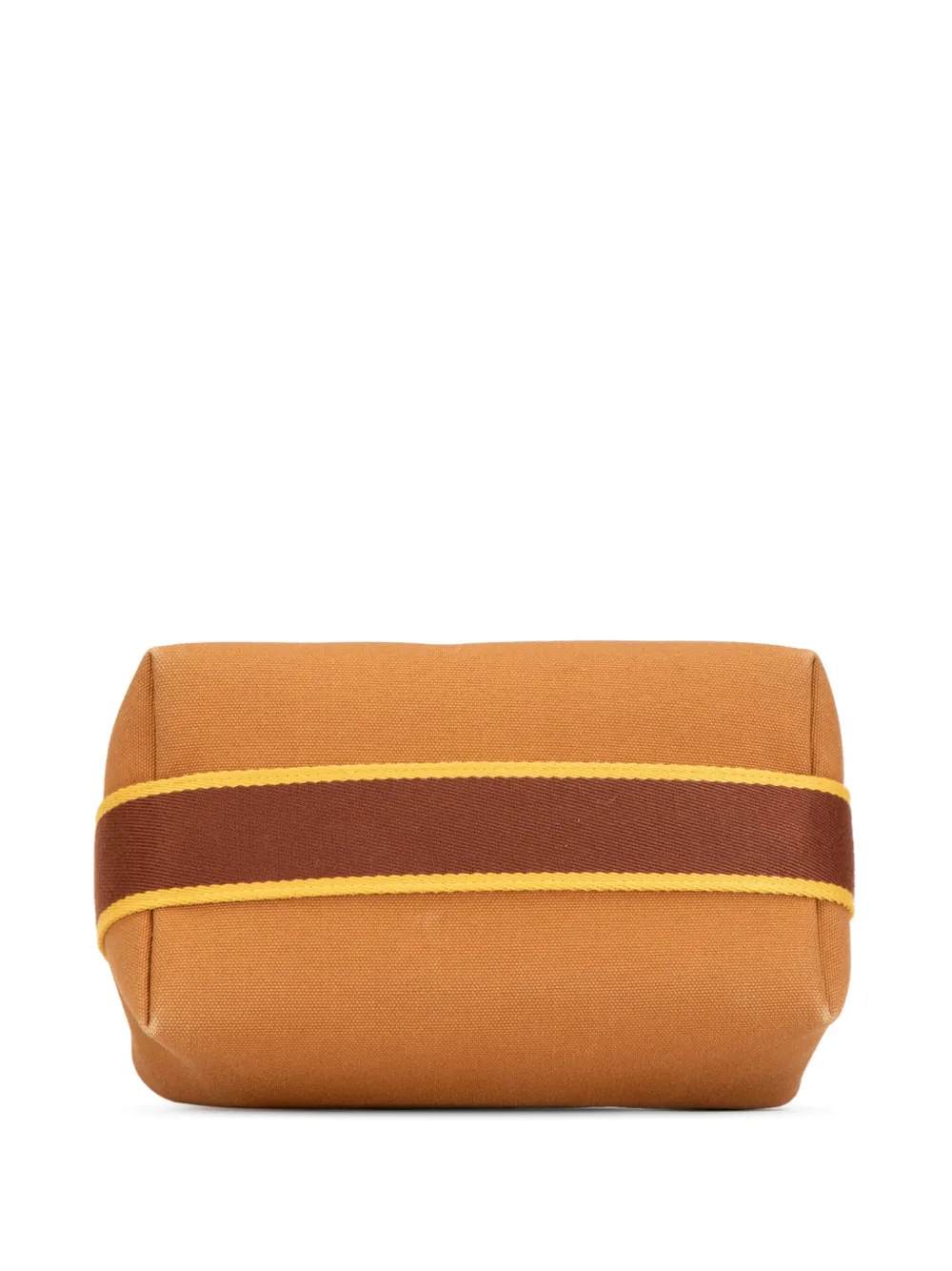 Pre-owned Hermes 2020-2024 Small Toile Bride A Brac Vanity Bag In Brown