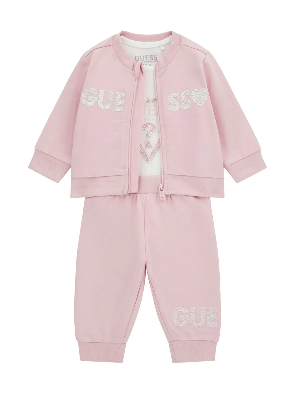 guess kids Trainingspak met logo Roze