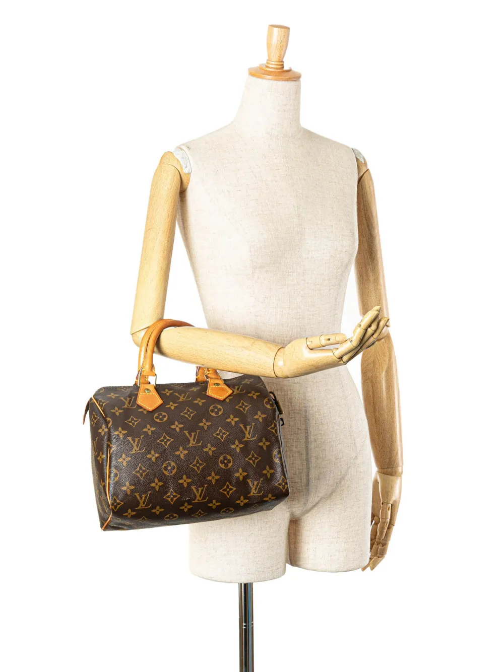 Louis Vuitton Pre-Owned 2002 Speedy 25 Boston tas met monogram - Bruin