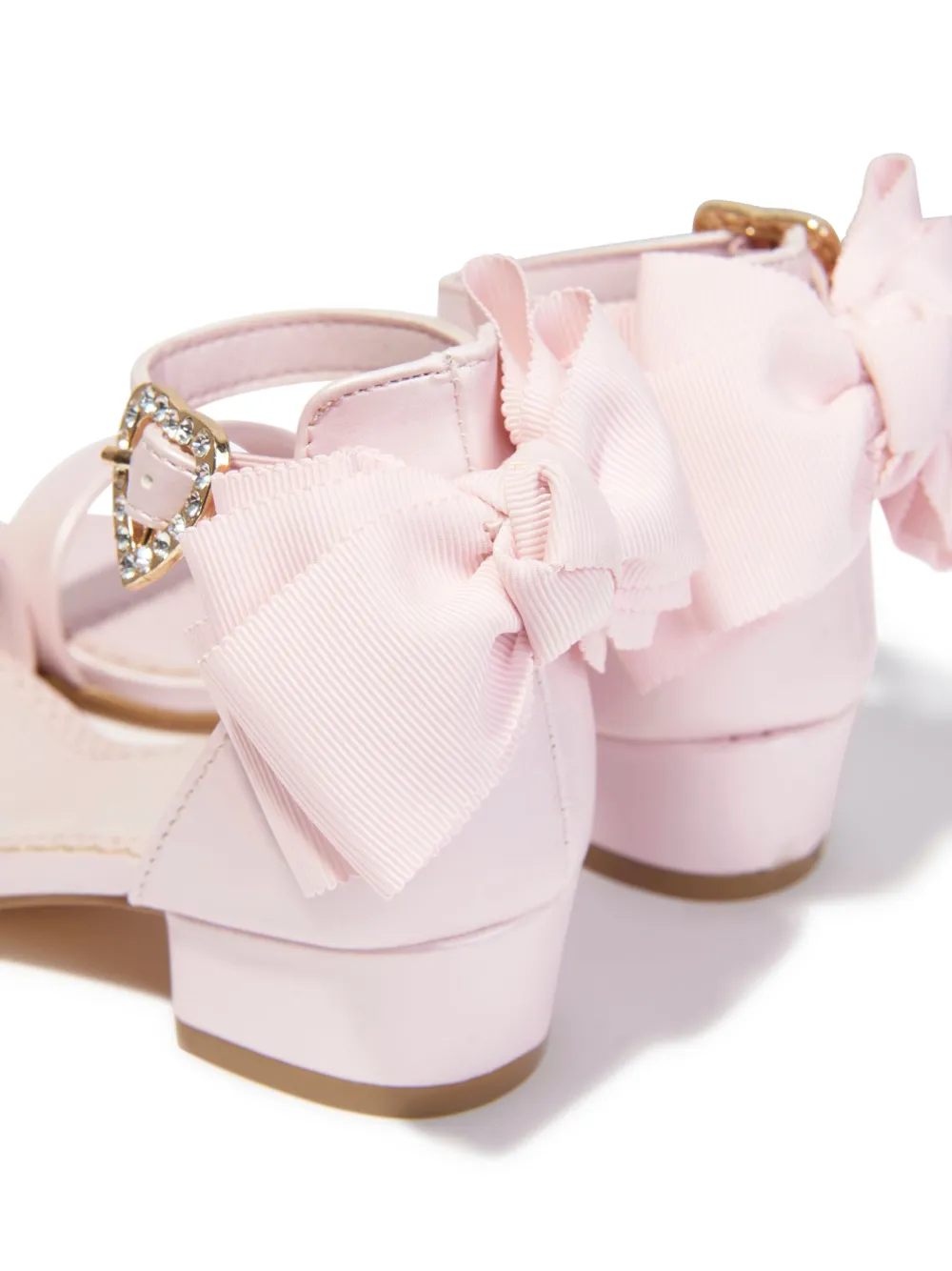 Shop Angel's Face Bow-detailing Sandals In Pink