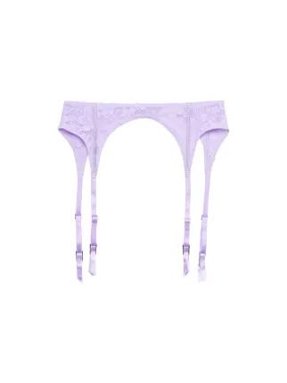 Fleur Du Mal Le Stretch Garter Belt | Purple