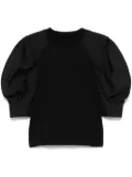 sacai contrasting-sleeves T-shirt - Black