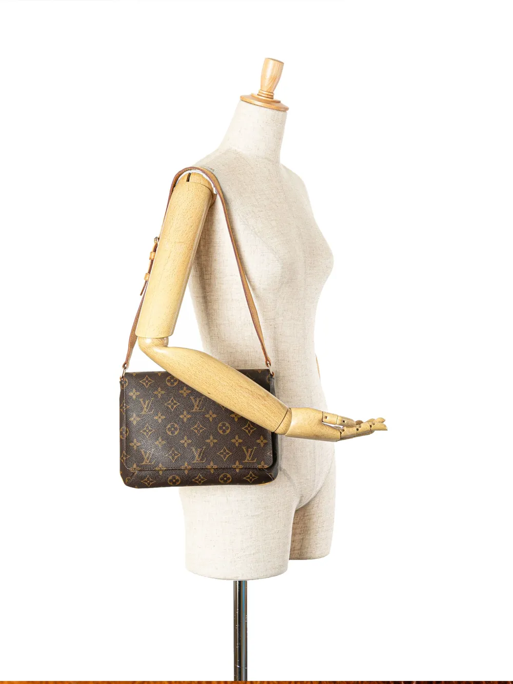 Louis Vuitton Pre-Owned 2001 Musette Tango crossbodytas met lange band - Bruin