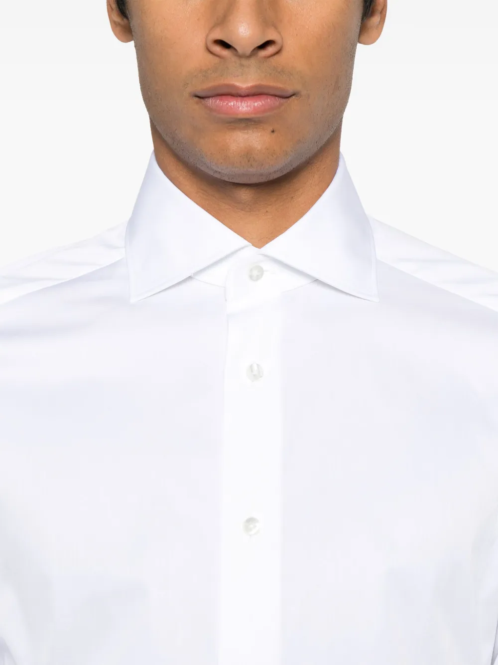 Zegna Katoenen overhemd Wit