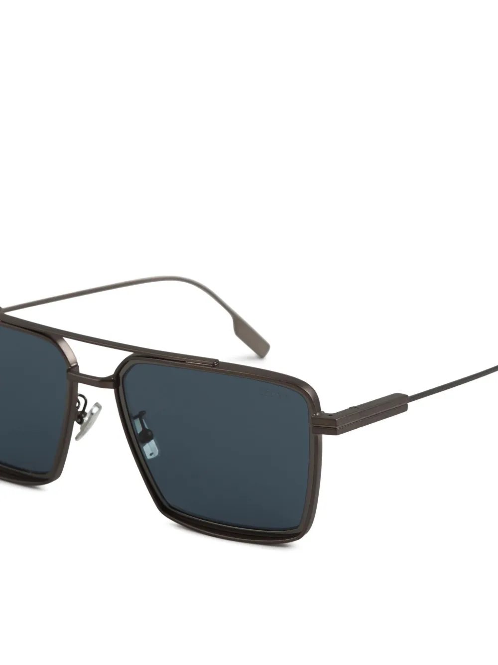 Zegna Zonnebril met vierkant montuur Bruin