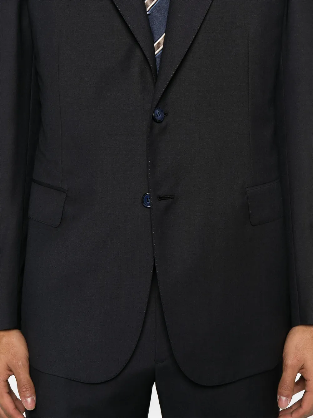 Brioni Pak met enkele rij knopen Blauw