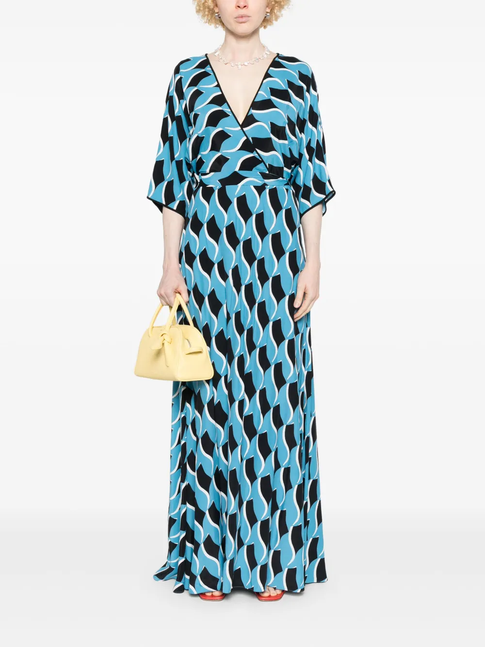 DVF Diane von Furstenberg Eloise maxi-jurk - Blauw