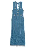 Rabanne lurex-knit midi dress - Blue