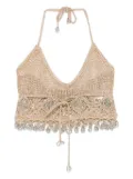 Rabanne open-knit top - Gold