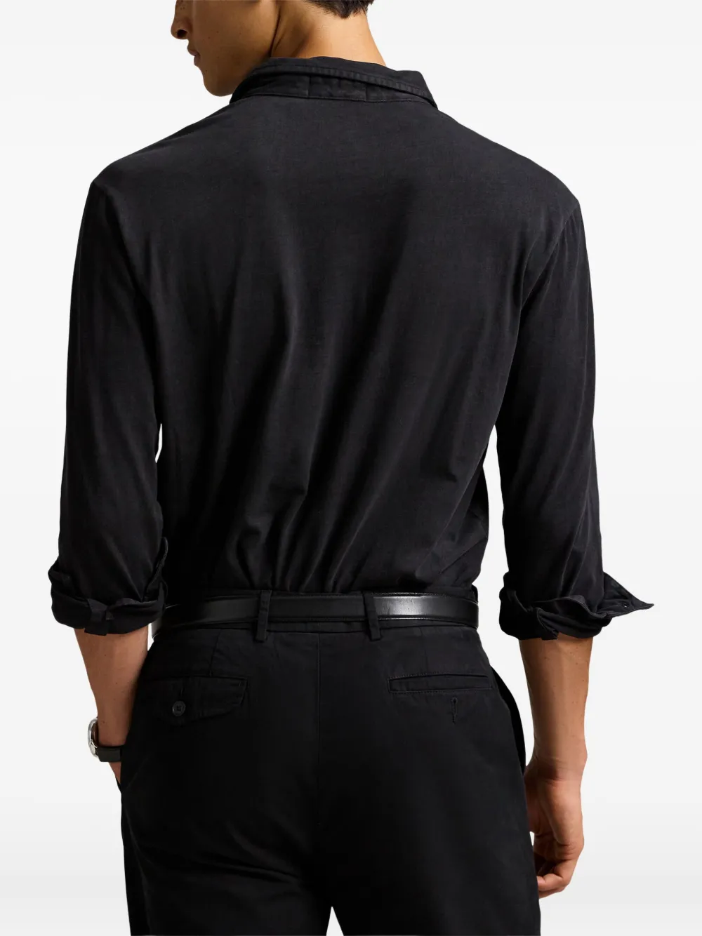 Polo Ralph Lauren Poloshirt met lange mouwen Zwart