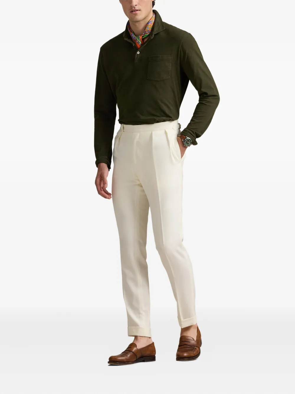 Polo Ralph Lauren Poloshirt met lange mouwen Groen