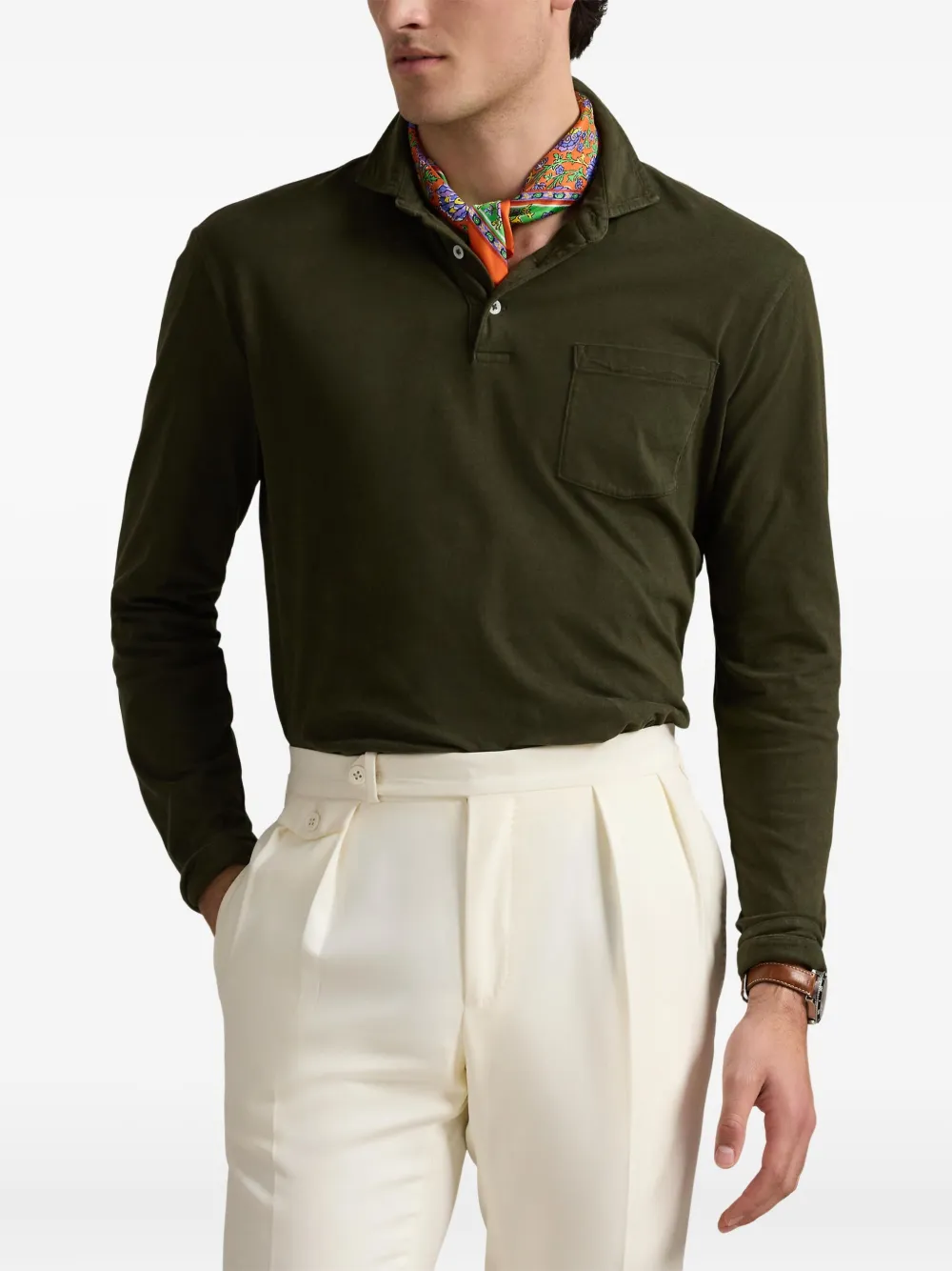 Polo Ralph Lauren Poloshirt met lange mouwen Groen